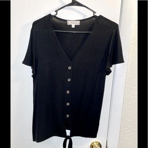 Black flirty top